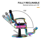 #5350 Prestige Laser Frame Retro Hydraulic Recline Barber Chair Artist hand