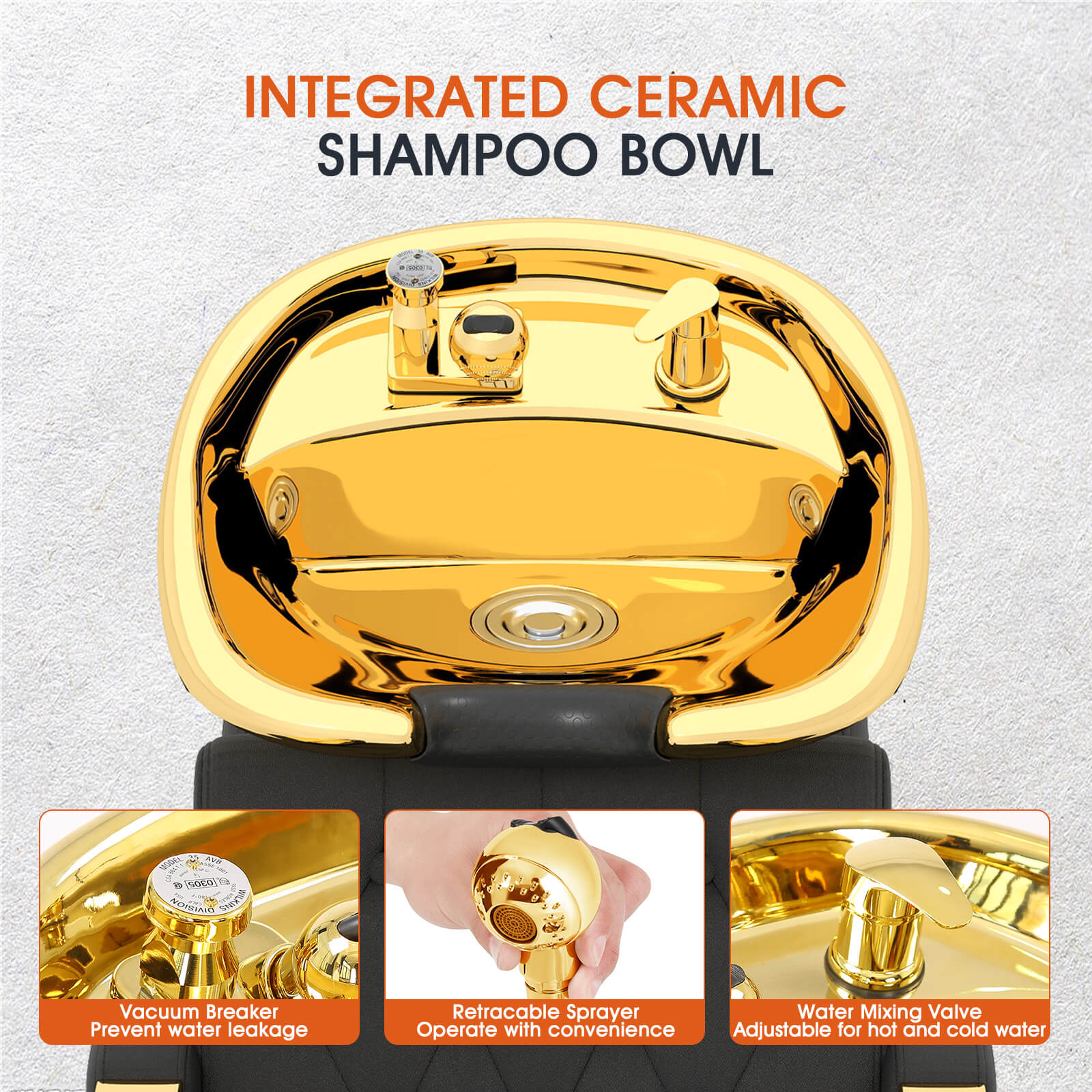 #1066 Backwash Shampoo Station(Gold)