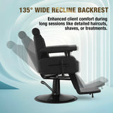 🆕#5081 Vintage Reclining 150° Hydraulic Barber Chair