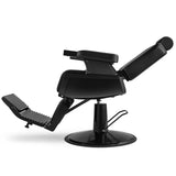 🆕#5073 Heavy Duty Recline Hydraulic Barber Chair (All Black)