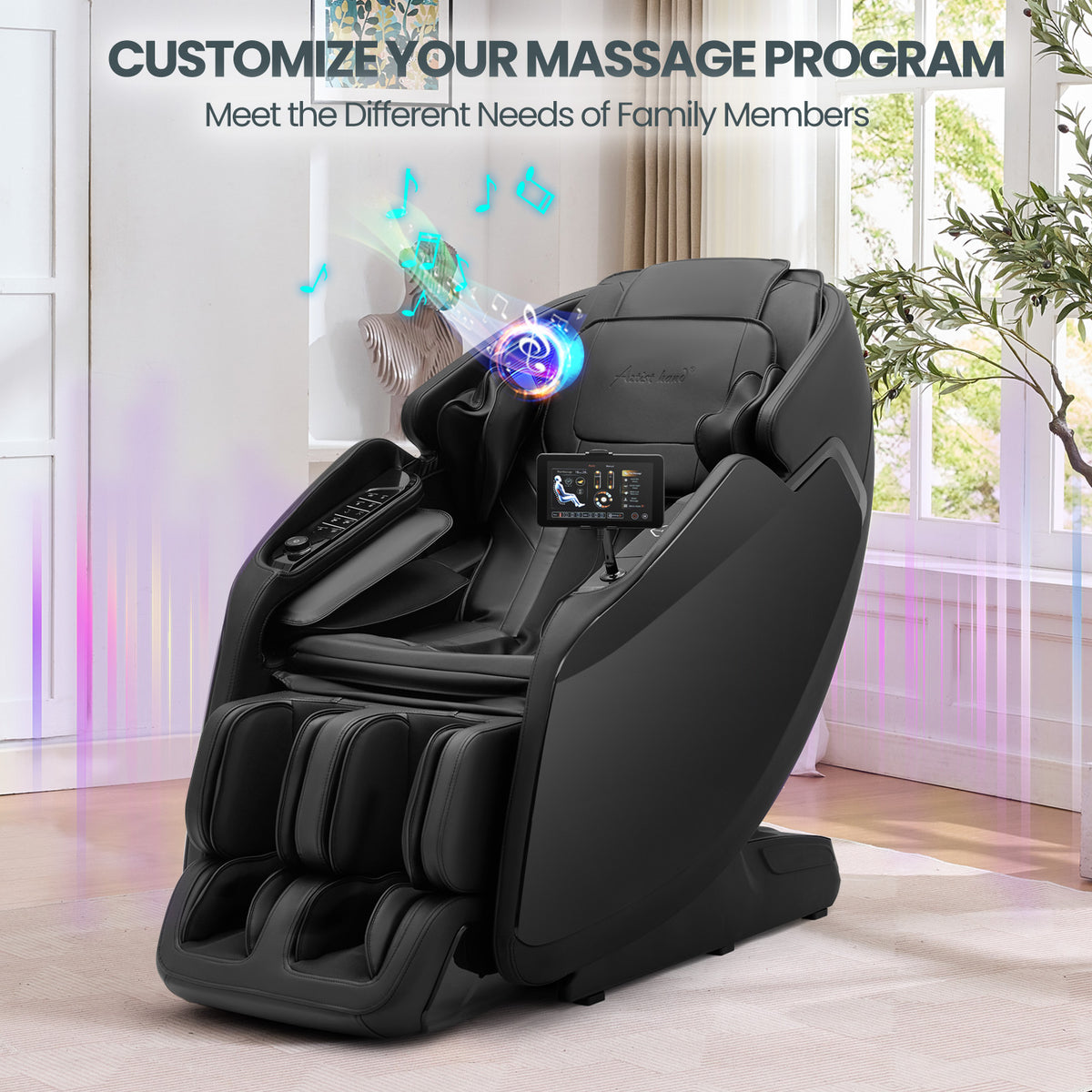 #2010 4D Massage Chair with Smart Body Detection, 3-Level Zero Gravity, 24 Auto Programs, 5-Level 4D Intensity, Airbag Compression, 3-Level Heat, Bluetooth & Wireless Charging