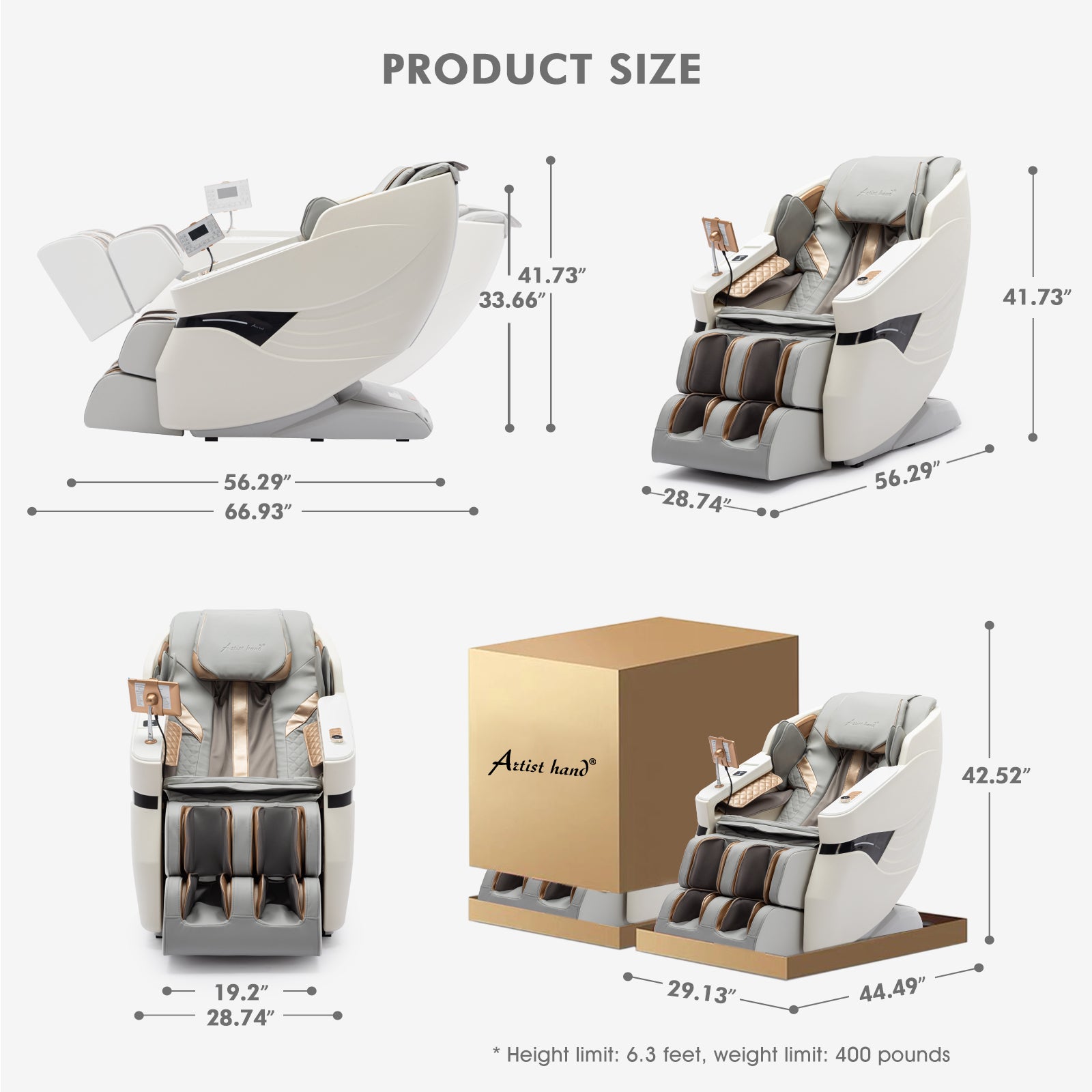 #2001 Massage Chair Full Body, SL Track Zero Gravity Massage Chair Recliner with 12 Modes, Bluetooth Speaker, Body Scan, Foot Roller & Airbags Massage, AI Voice Control, Wireless Charging,