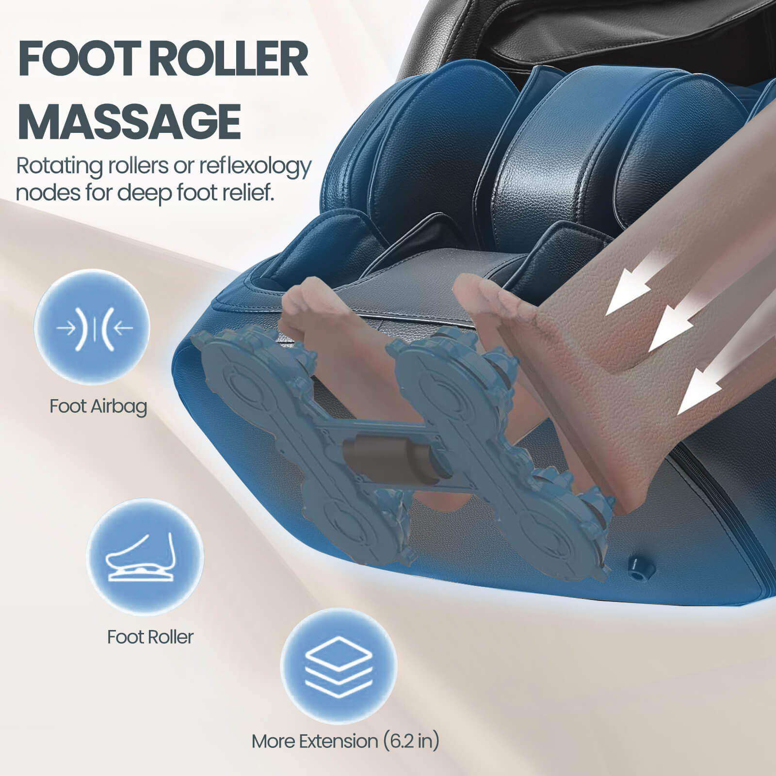 #20012 Zero Gravity Full Body Massage Chair,2026 Newest Version Recliner with 10 Fix Rollers, 6 Modes, Bluetooth Speakers, Waist Heating, Foot Roller Massage, Full-Body Airbags, Black