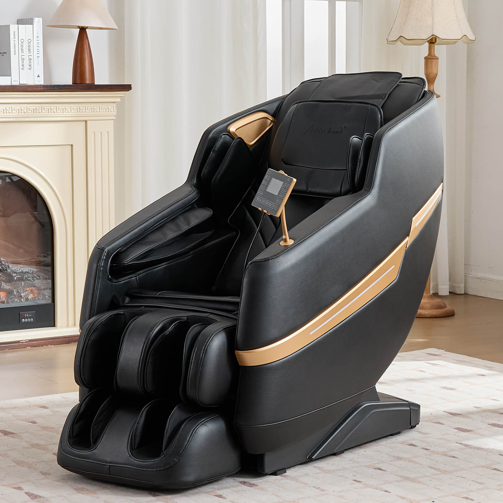 #20012 Zero Gravity Full Body Massage Chair,2026 Newest Version Recliner with 10 Fix Rollers, 6 Modes, Bluetooth Speakers, Waist Heating, Foot Roller Massage, Full-Body Airbags, Black