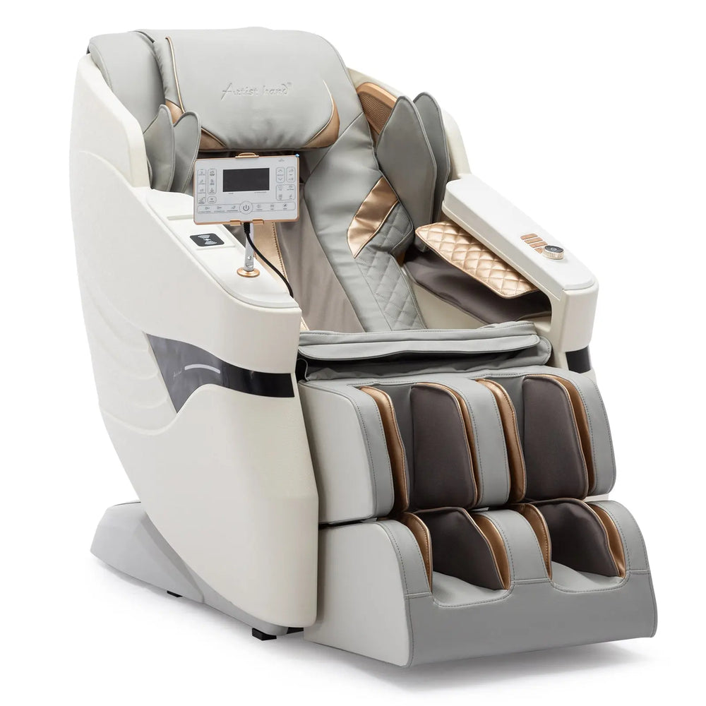 #2001 Full Body Massage Chair with Flexible SL Track, Zero Gravity Recliner with Foot Rollers, Air Compression, Back Heat, 12 Auto Programs, Voice Control, Bluetooth & Wireless Charging