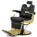 #5636 Prestige Wide Backrest Barber Chair（Gold/Black）