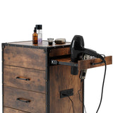 #7015 Vintage Rolling Salon Station Beauty Barber Spa Trolley Storage Cart