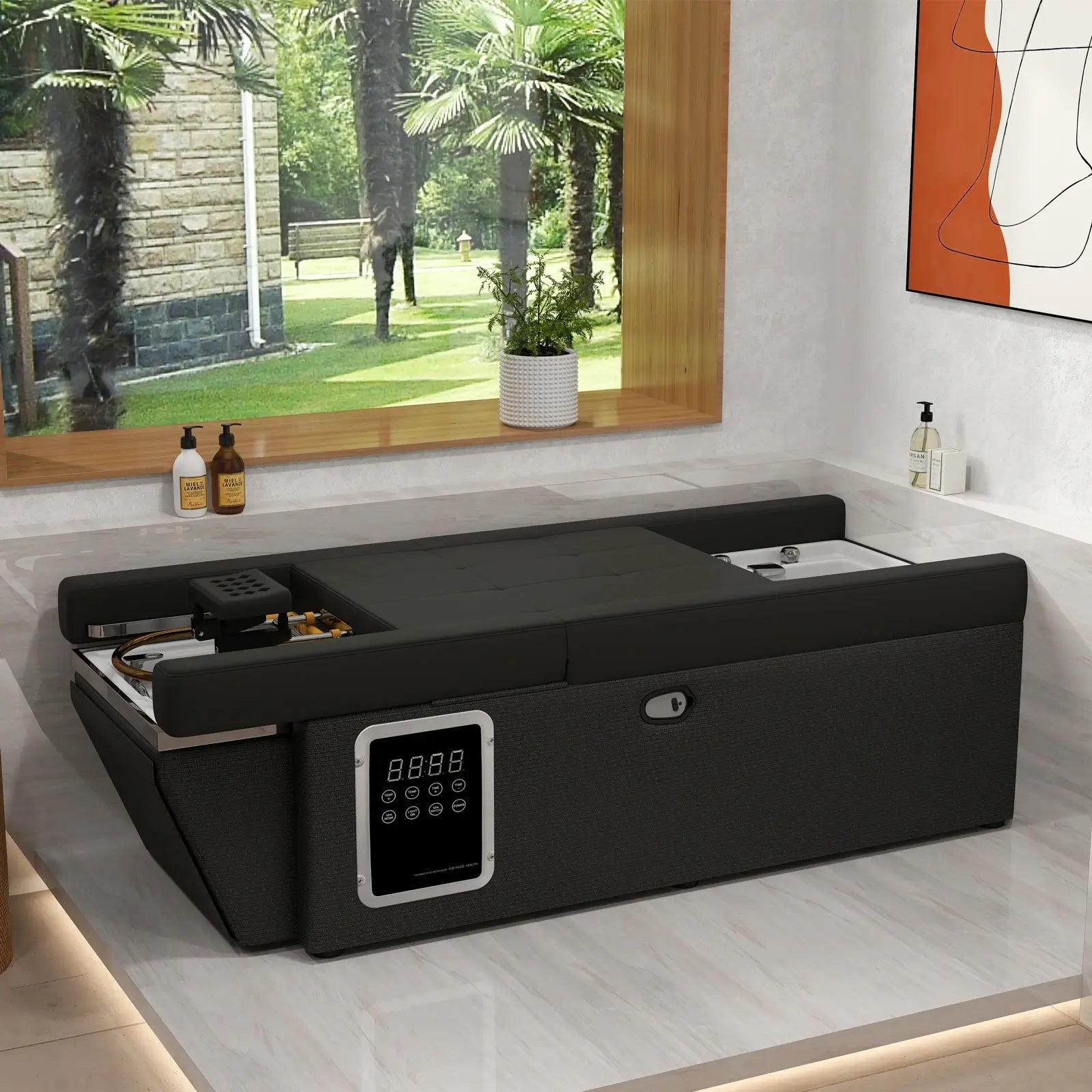 #1071 Head Spa Equipment, Foot Bath, Spa Beauty Salons, Backwash Unit Beauty Bed