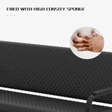 #1020 Waiting Chair, 56’’ Office Guest Chair, Reception Seating with Padded Cushion, Durable Metal Frame, for Beauty Salon Barber Shop
