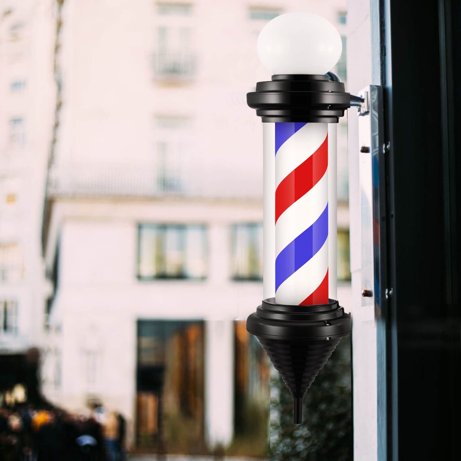 #4045 Rotating Light Vintage LED Barber Pole