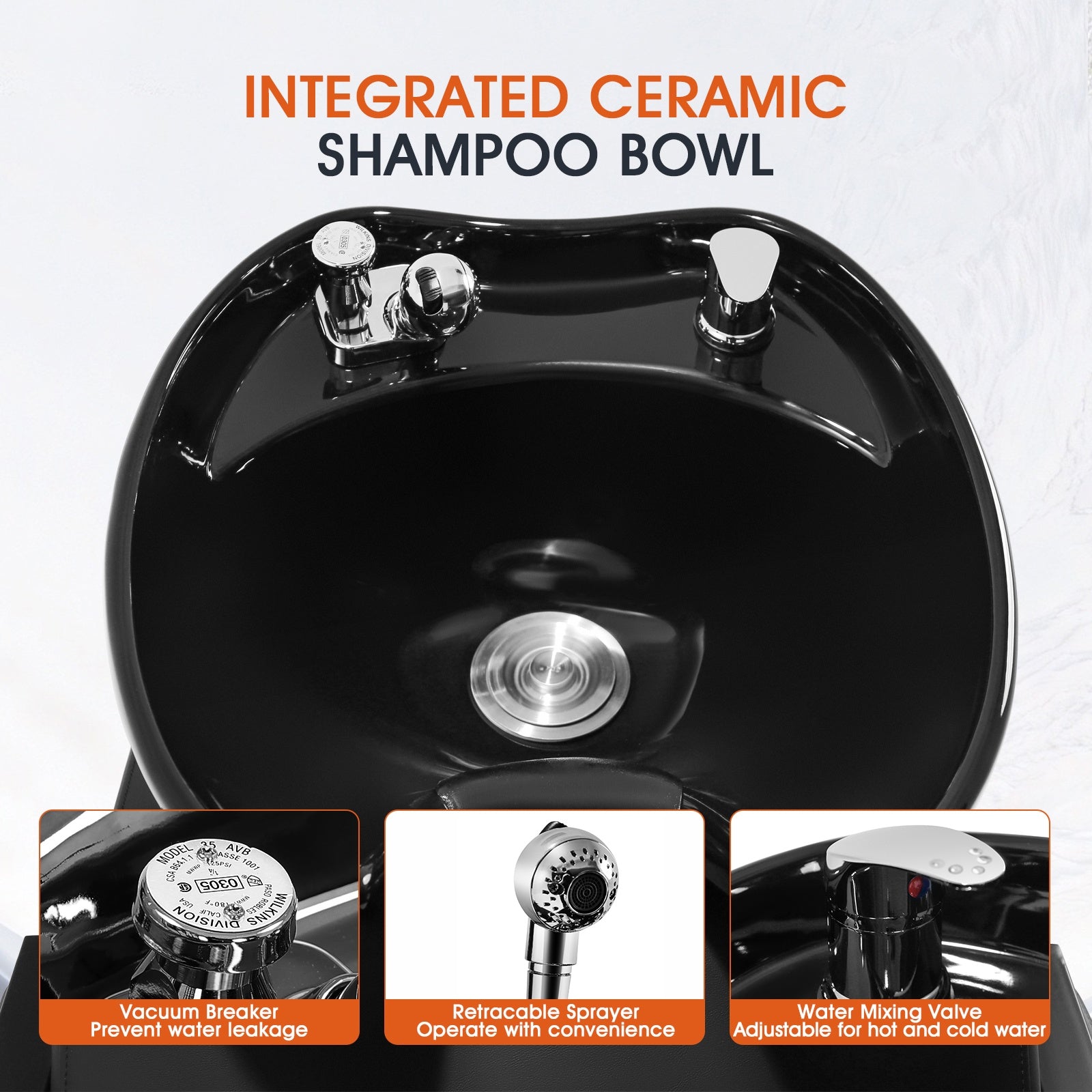 #1031 Shampoo Chair with Adjustable Neck Rest