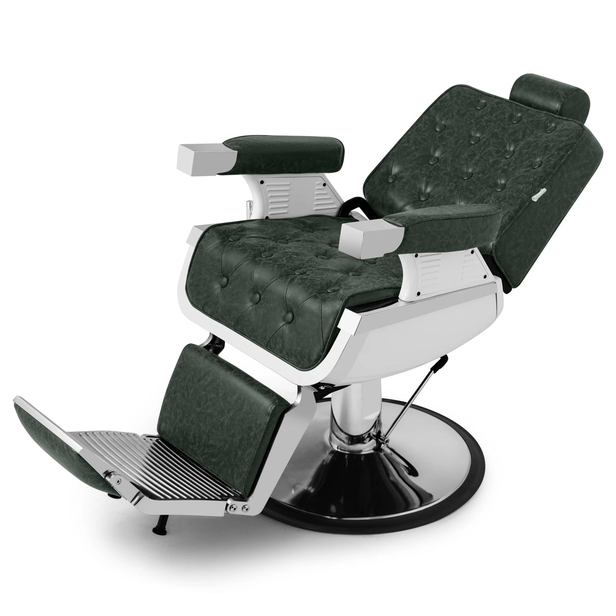 #5274 Vintage Heavy Duty Recline Hydraulic Barber Chair (Green)