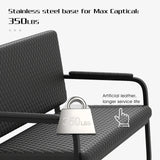 #1020 Waiting Chair, 56’’ Office Guest Chair, Reception Seating with Padded Cushion, Durable Metal Frame, for Beauty Salon Barber Shop