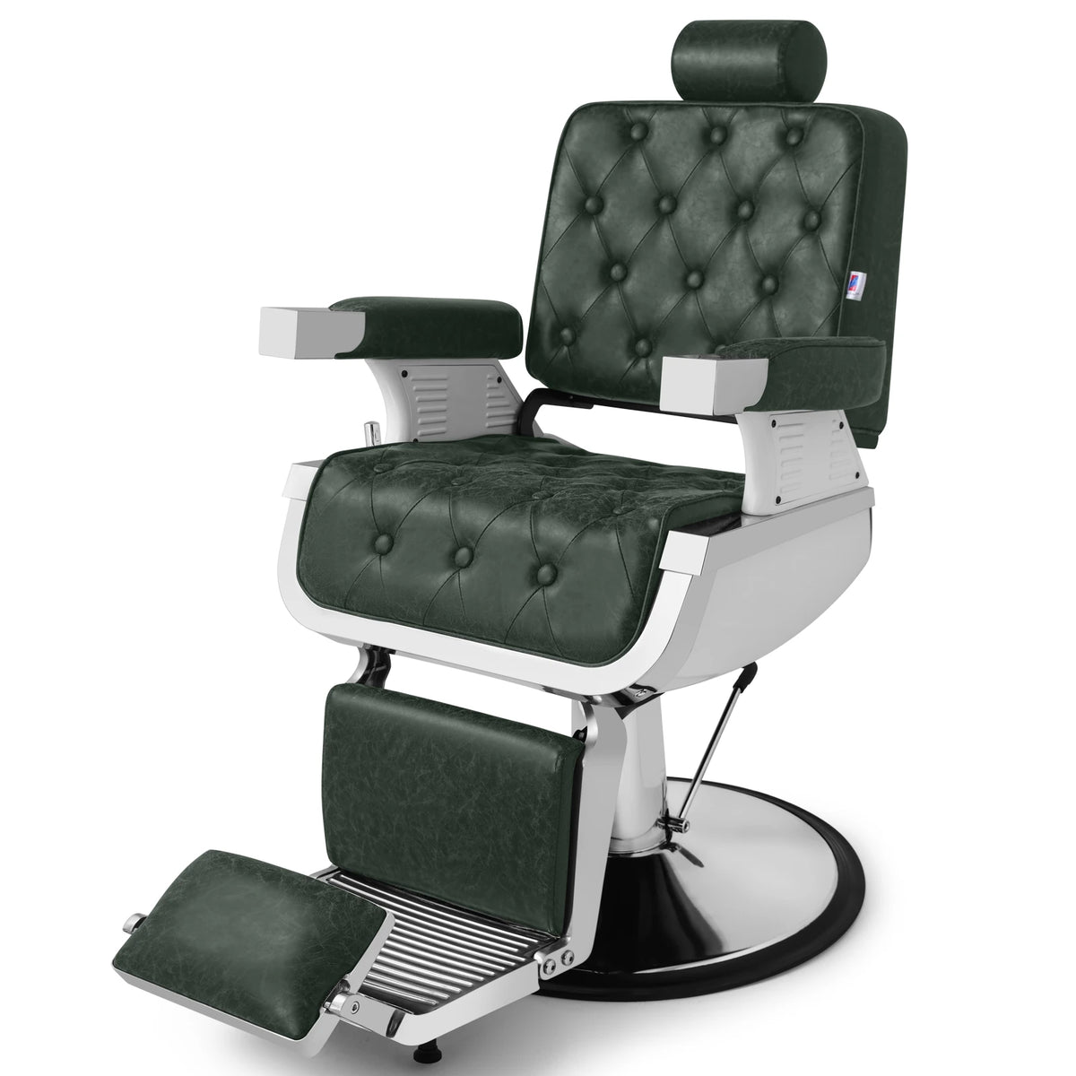 #5274 Vintage Heavy Duty Recline Hydraulic Barber Chair (Green)