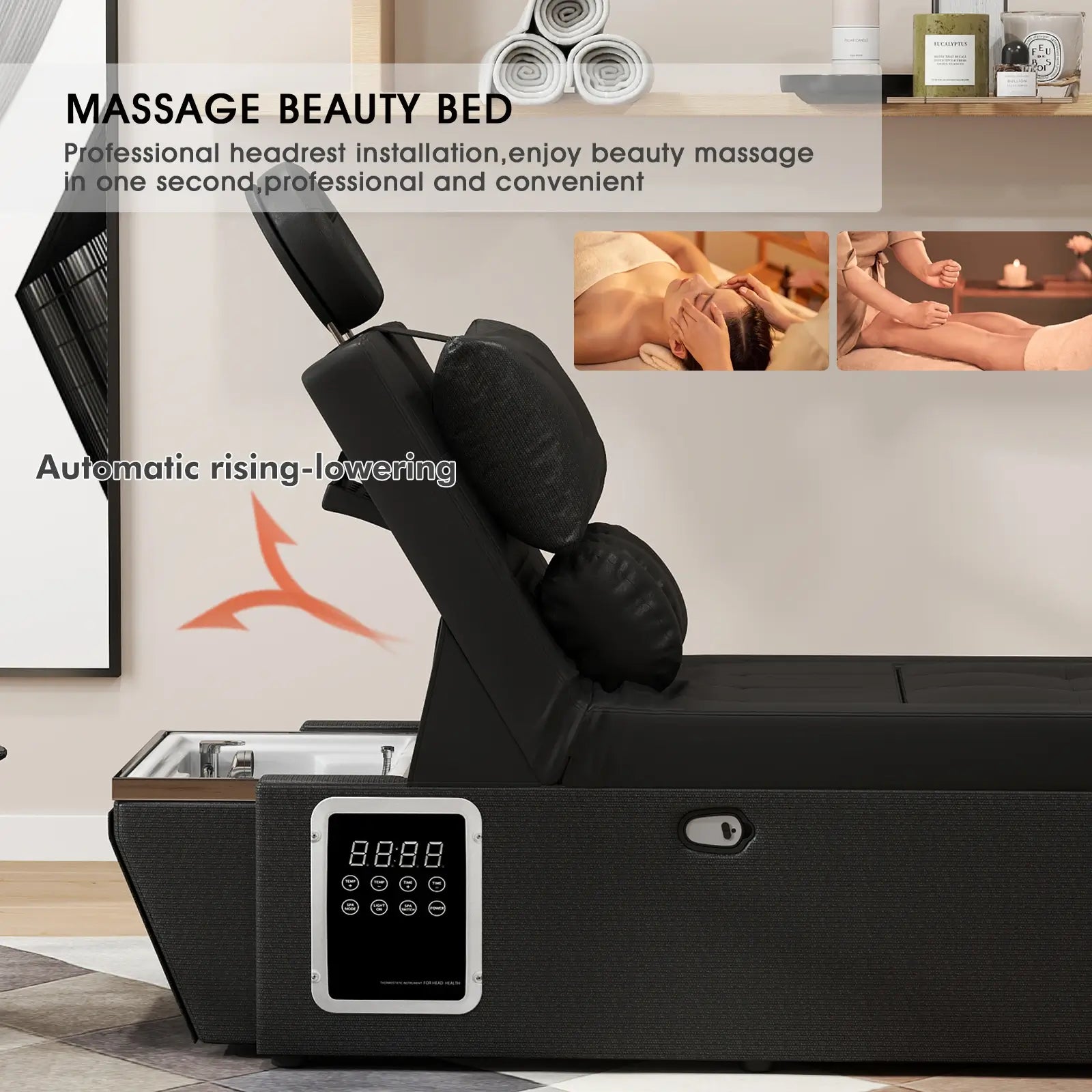 #1071 Head Spa Equipment, Foot Bath, Spa Beauty Salons, Backwash Unit Beauty Bed