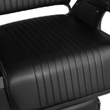🆕#5073 Heavy Duty Recline Hydraulic Barber Chair (All Black)