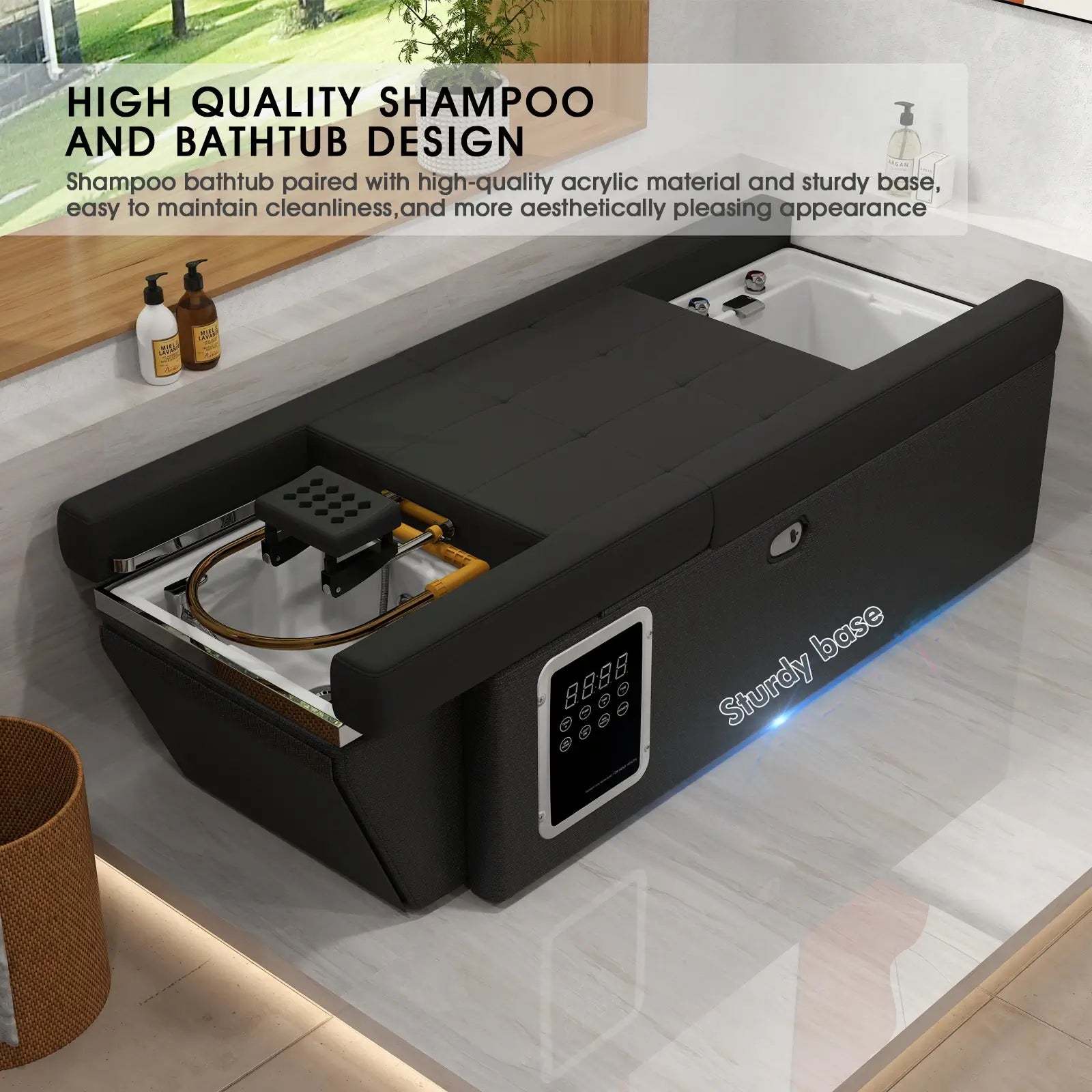 #1071 Head Spa Equipment, Foot Bath, Spa Beauty Salons, Backwash Unit Beauty Bed