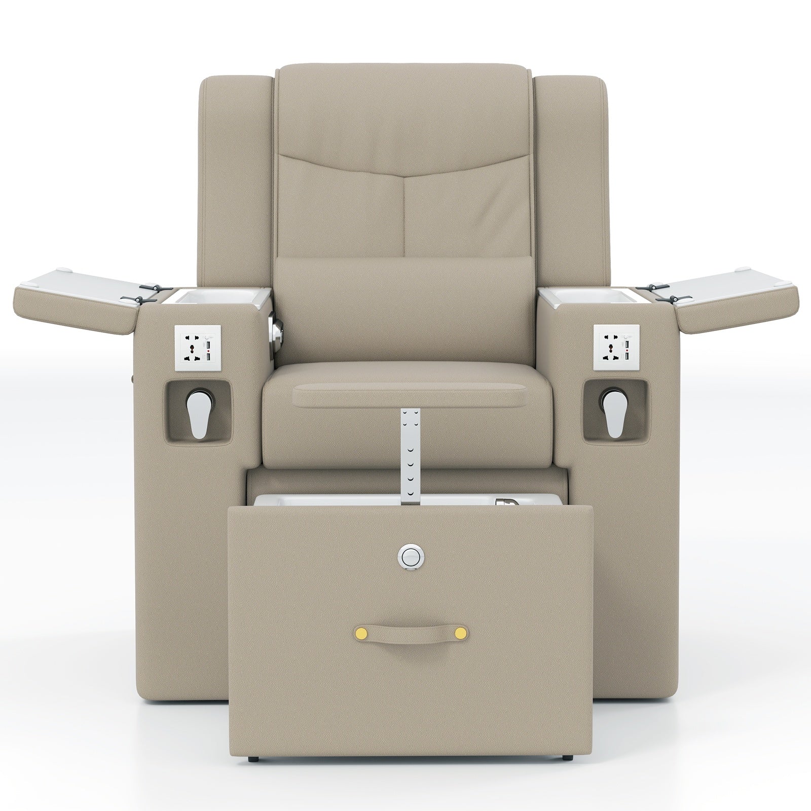 #1782 Pedicure Spa Chair, Massage Chair, with Smart Foot Bathtub, Hand Wash, Salon Chairs for Manicure, Foot Bath