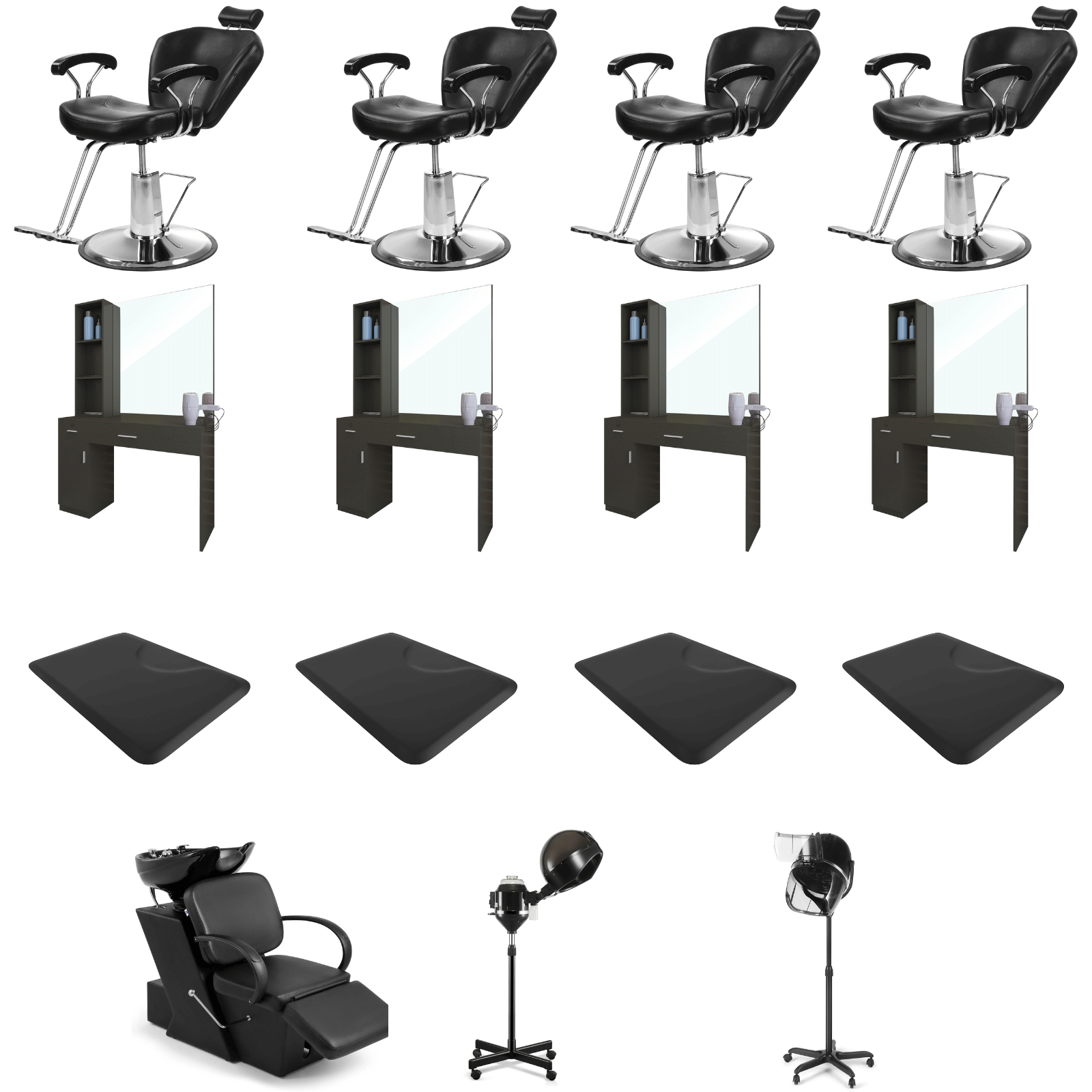 4 #5004 Barber Chairs Salon Package