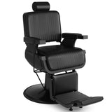🆕#5073 Heavy Duty Recline Hydraulic Barber Chair (All Black)