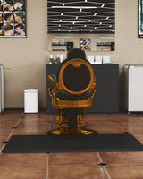 #10024 3 pies x 5 pies Alfombrilla para silla de peluquero Alfombrillas antifatiga para sillas de barbería y salón Alfombrilla para silla de salón cómoda, Rectángulo negro - 1/2 pulg. de espesor