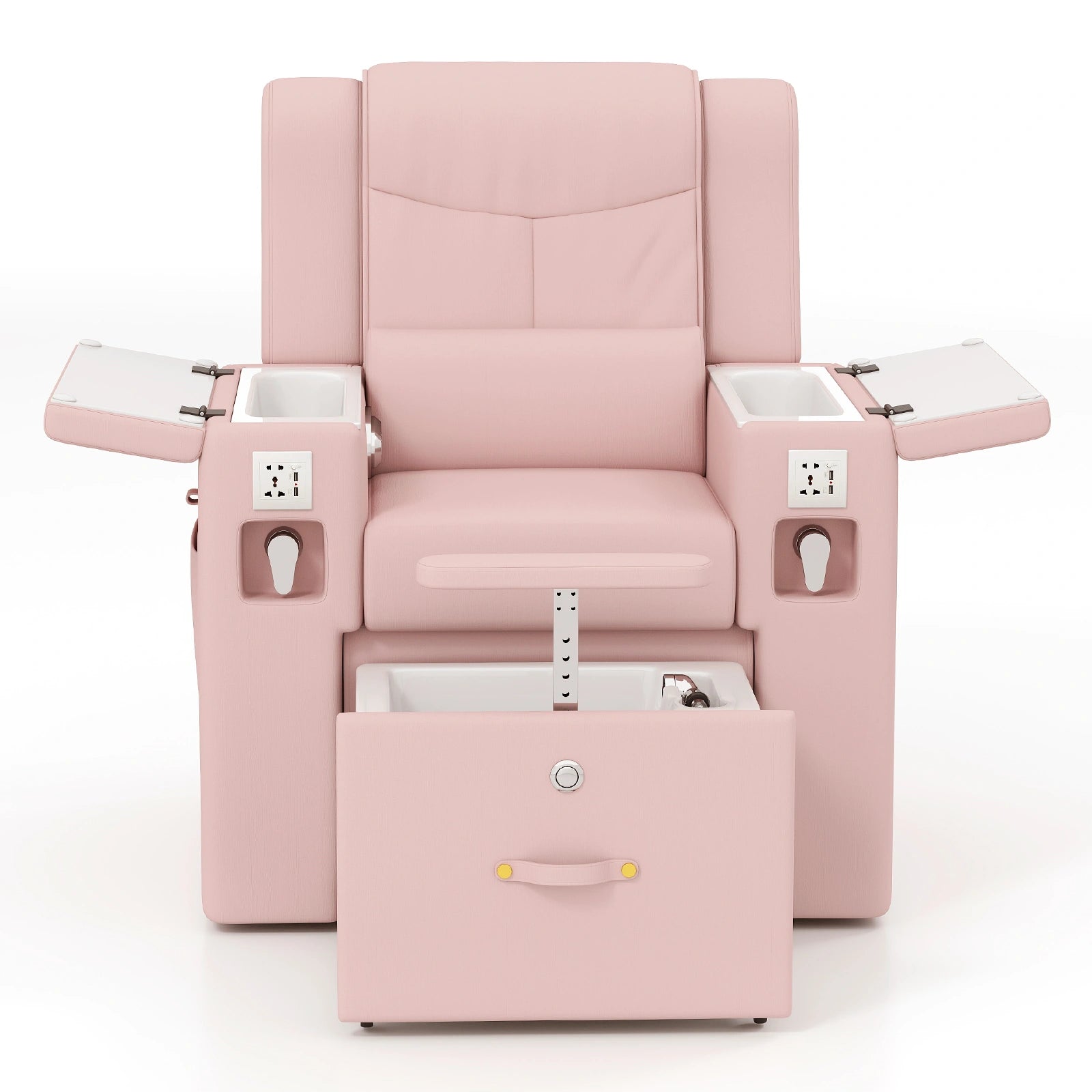 #1481 Pedicure Spa Chair, Massage Chair, with Smart Foot Bathtub, Hand Wash, Salon Chairs for Manicure, Foot Bath