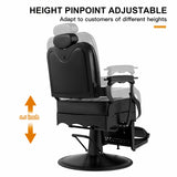 #5041 Silla de peluquero vintage Silla de salón reclinable hidráulica de servicio pesado