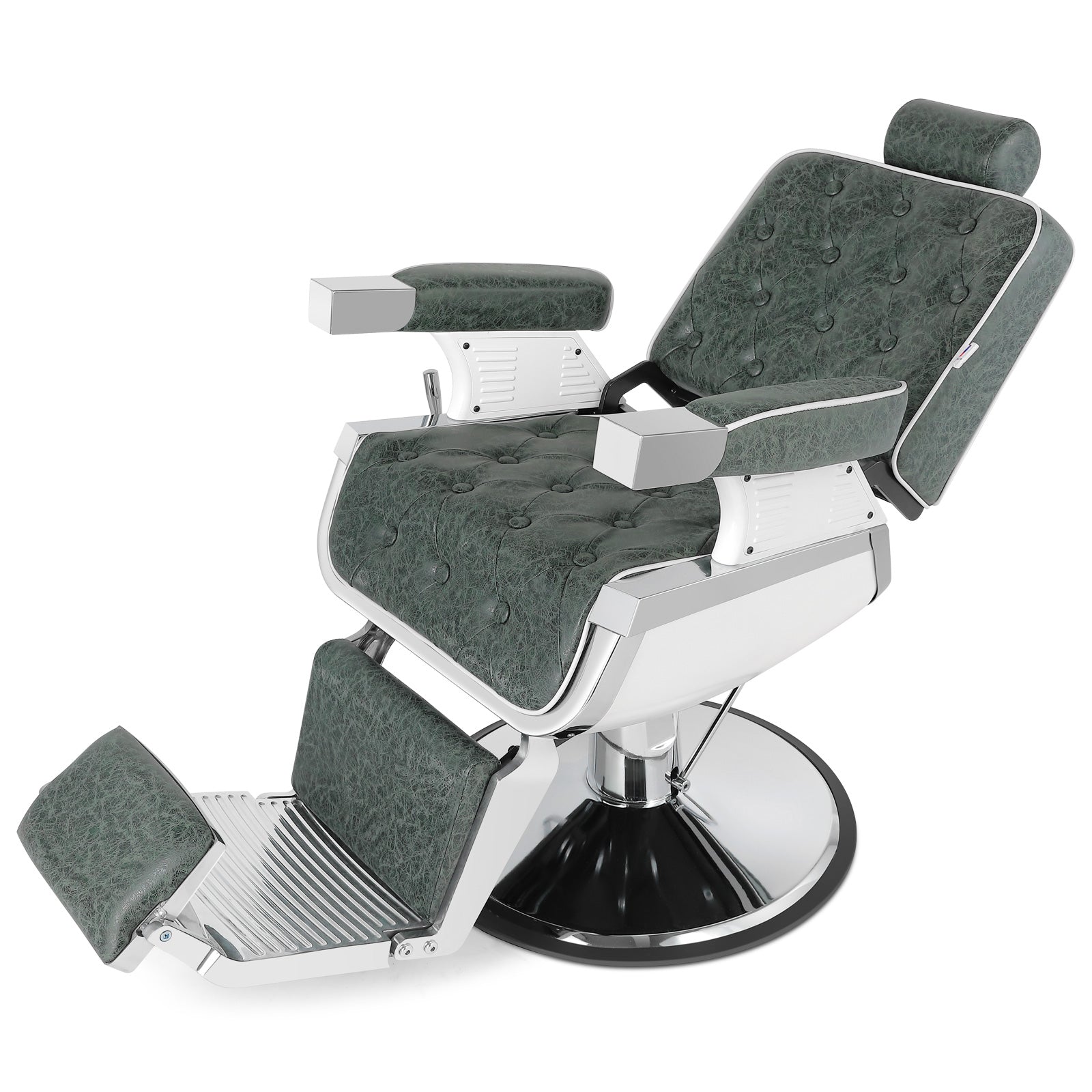 #5274 Vintage Heavy Duty Recline Hydraulic Barber Chair (Green)