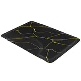 #10029 Barber Chair Mat with Black Gold Marble Pattern, Rectangular Salon Mat, 3' x 4' x 1/2"