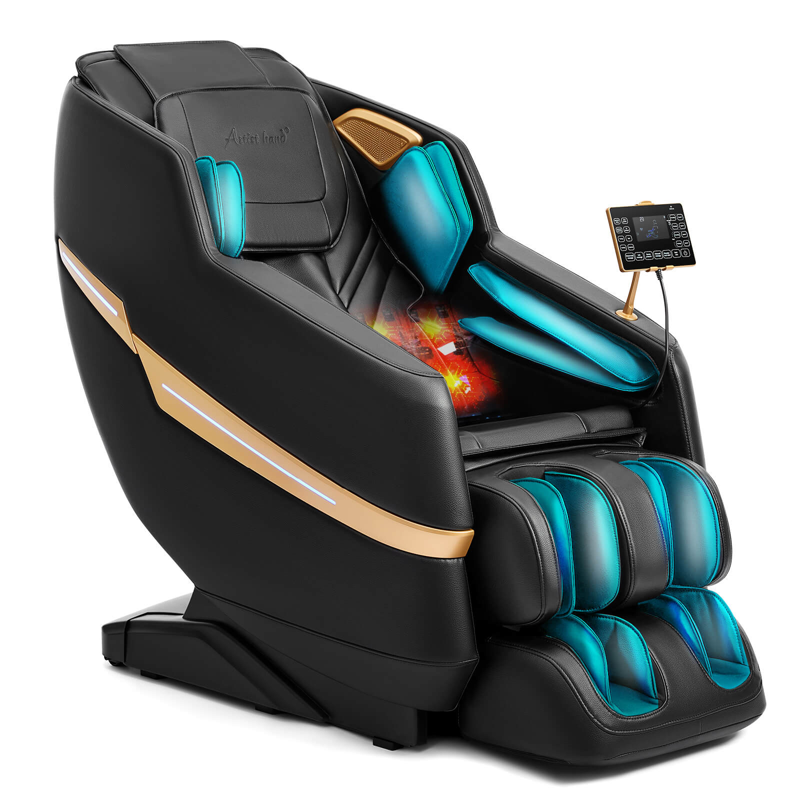 #20012 Zero Gravity Full Body Massage Chair,2026 Newest Version Recliner with 10 Fix Rollers, 6 Modes, Bluetooth Speakers, Waist Heating, Foot Roller Massage, Full-Body Airbags, Black