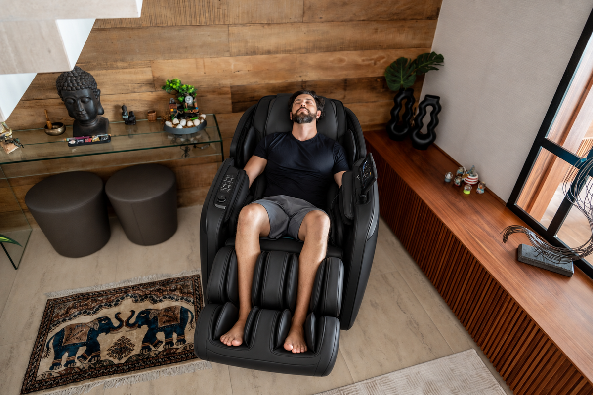 #2010 Massage Chair with Flexible SL-Track, Smart Body Detection, 1, 3-Level Zero Gravity, 24 Auto Programs, Airbag Massage, Foot Rollers, 3-Level Heat & Bluetooth