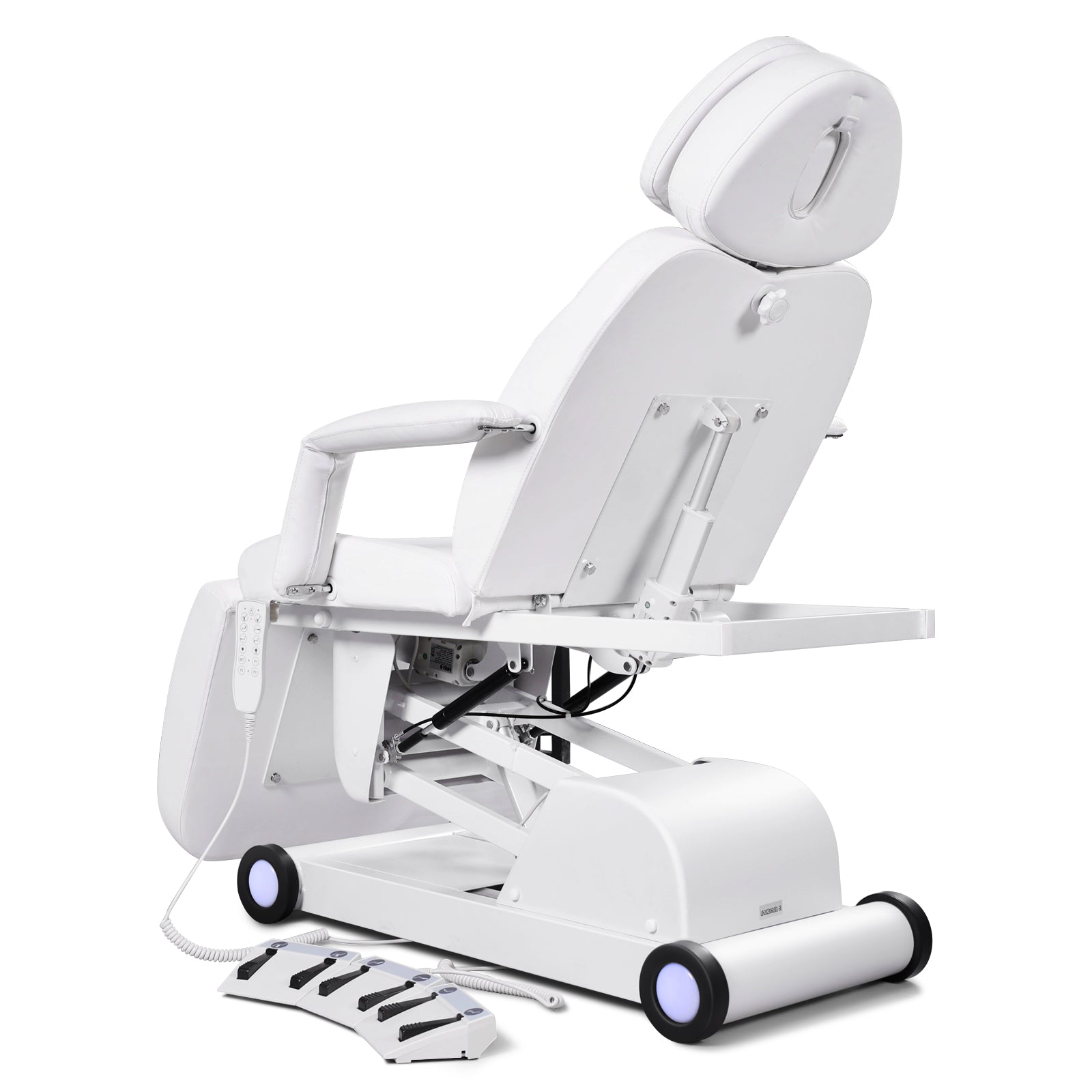 #2909 Electrical Facial Bed for Esthetician 3 Motor Removable Massage Table Led Light Beauty Bed Medical Aesthetic Tattoo Chair with Adjustments, Hand/Foot-Operated