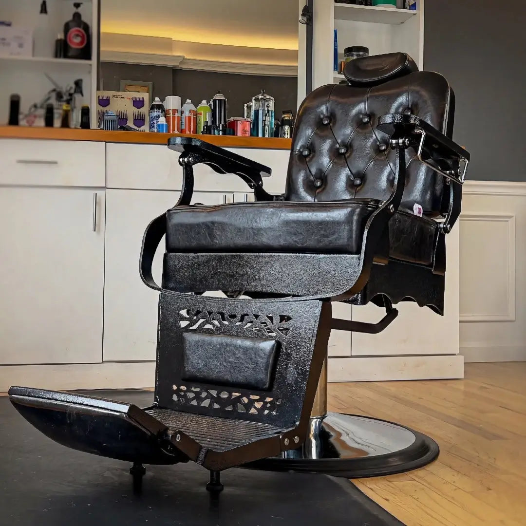 #5041 Vintage Barber Chair Heavy Duty Hydraulic Recline Salon Chair