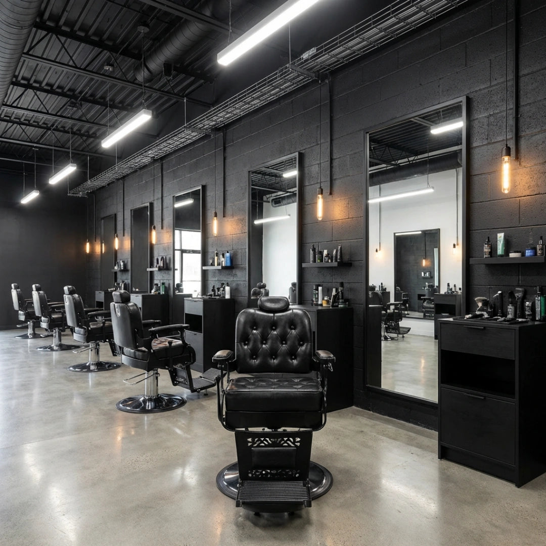 #5041 Vintage Barber Chair Heavy Duty Hydraulic Recline Salon Chair