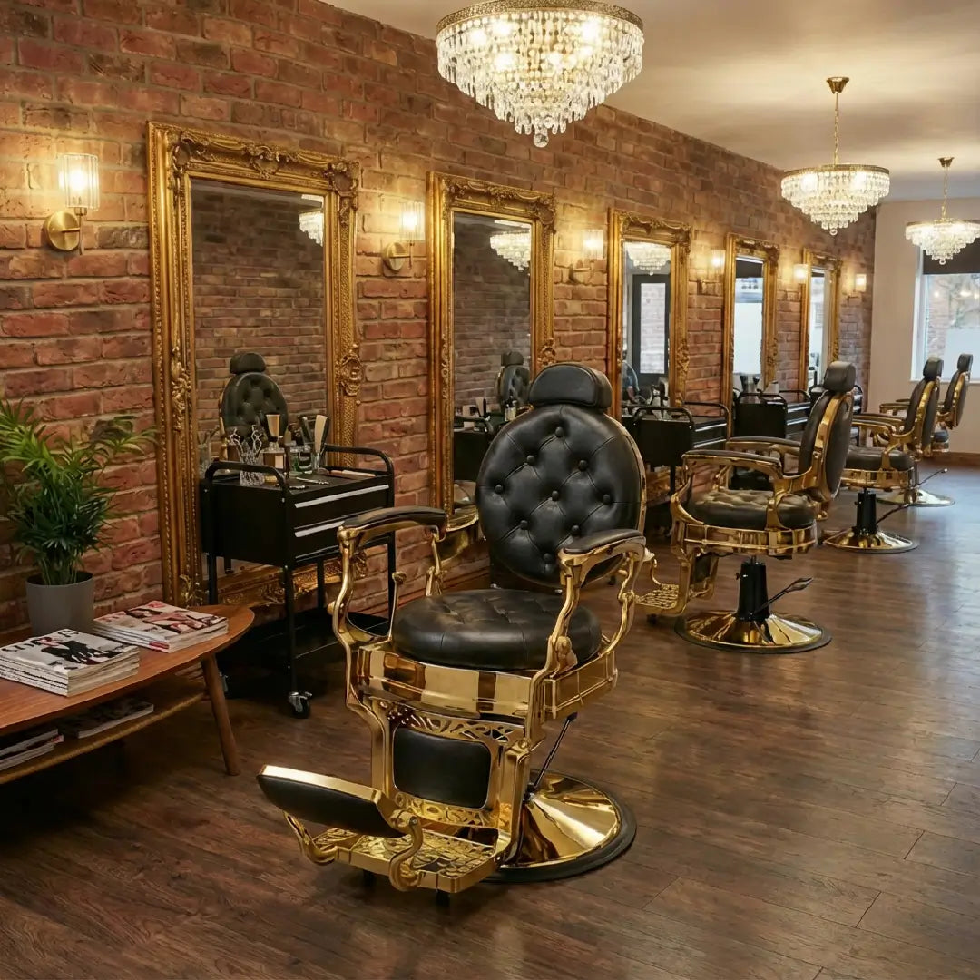 #5045 Retro Barber Chair Heavy Duty Vintage Salon Chair (UPC：692878965903)