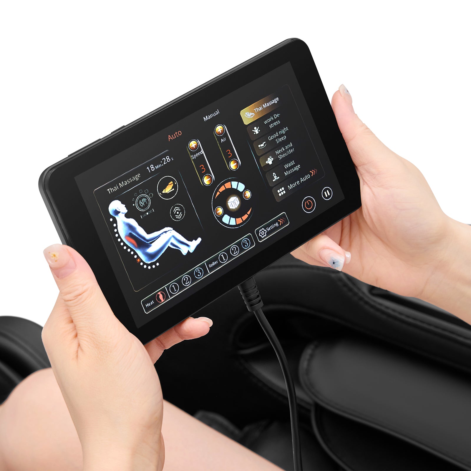#2010 4D Massage Chair with Smart Body Detection, 3-Level Zero Gravity, 24 Auto Programs, 5-Level 4D Intensity, Airbag Compression, 3-Level Heat, Bluetooth & Wireless Charging