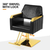 #5048 Prestige Gold Salon Styling Chair Artist hand