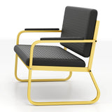 #1020 Waiting Chair, 56’’ Office Guest Chair, Reception Seating with Padded Cushion, Durable Metal Frame, for Beauty Salon Barber Shop