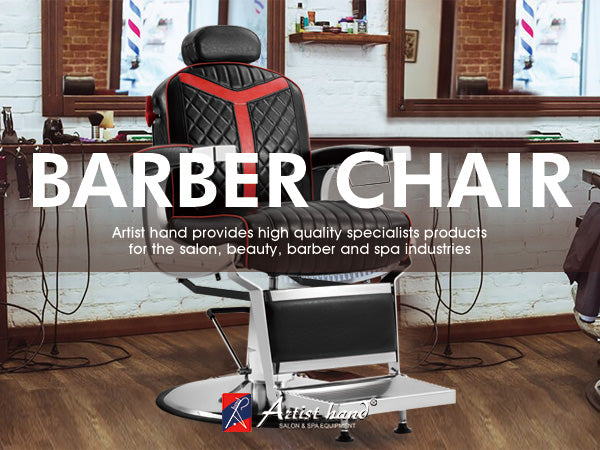 5063 Barber Chair with Unique Backrest Lever - Artist hand