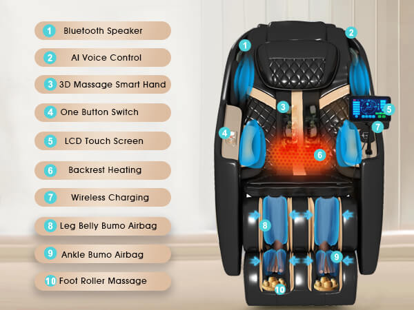 2031 3D Full Body Massage Chair, Zero Gravity Recliner Chair