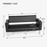 #1003 Office Reception Chairs Waiting Room Bench Guest Chairs Draped in PVC Leather, Leather Bench 60.6'' Conference Room Chairs with 2 Cup Holder Office Couch Stainless Steel Base Chair ASIN：B0C4PLXN31 Artist hand