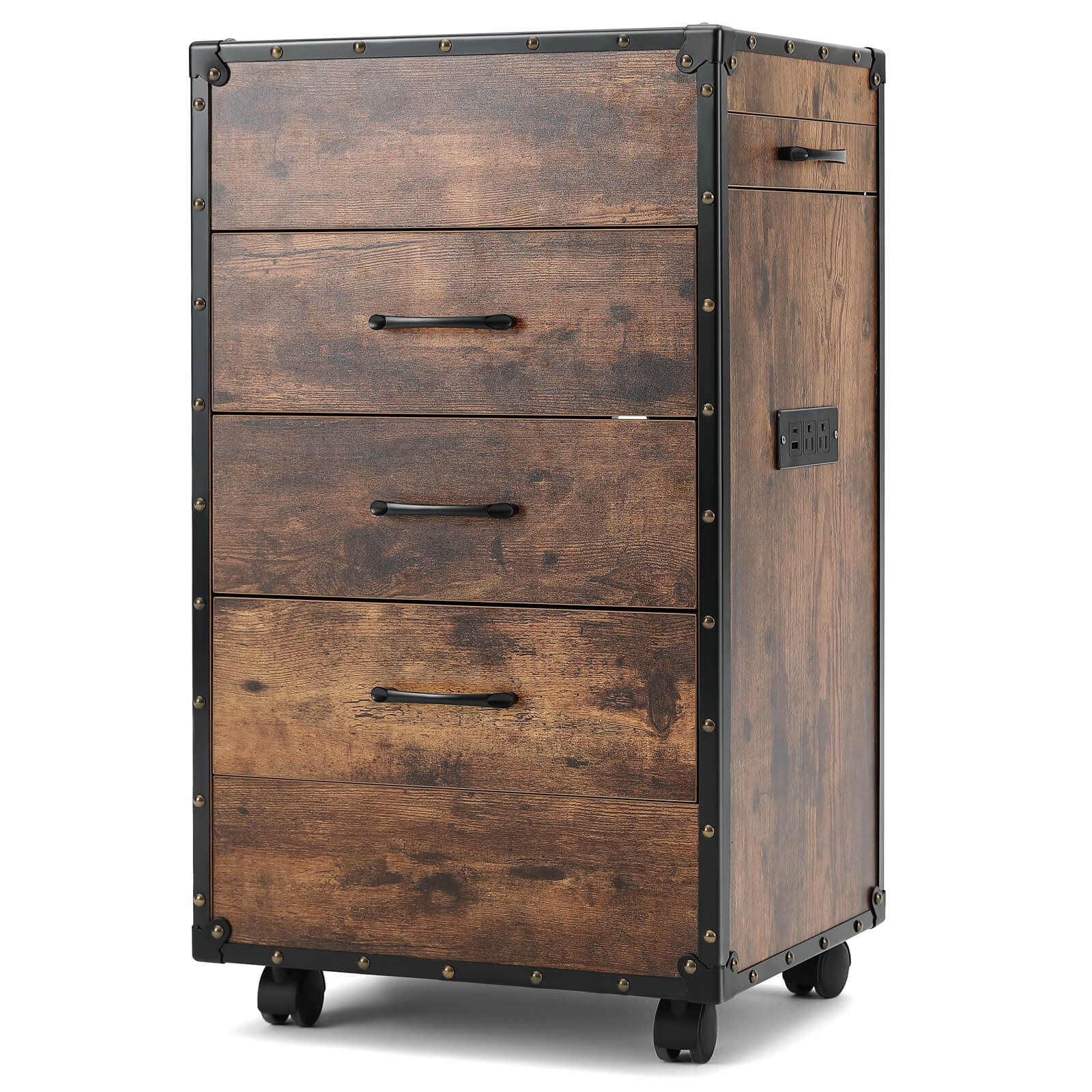 #7015 Vintage Rolling Salon Station Beauty Barber Spa Trolley Storage Cart