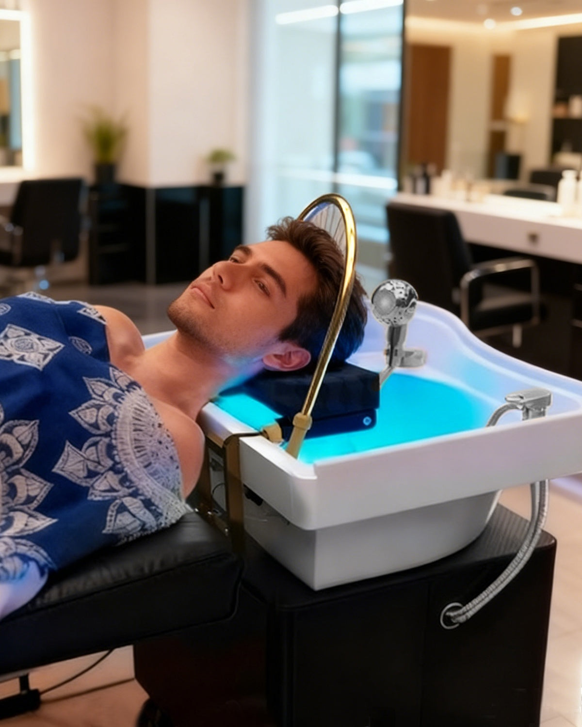 #2084 Head Spa Bed, Hair Washing, Shampoo Massage Bed with Water Cycle Salon Equipment for Beauty Head Spa, Constant Temperature System