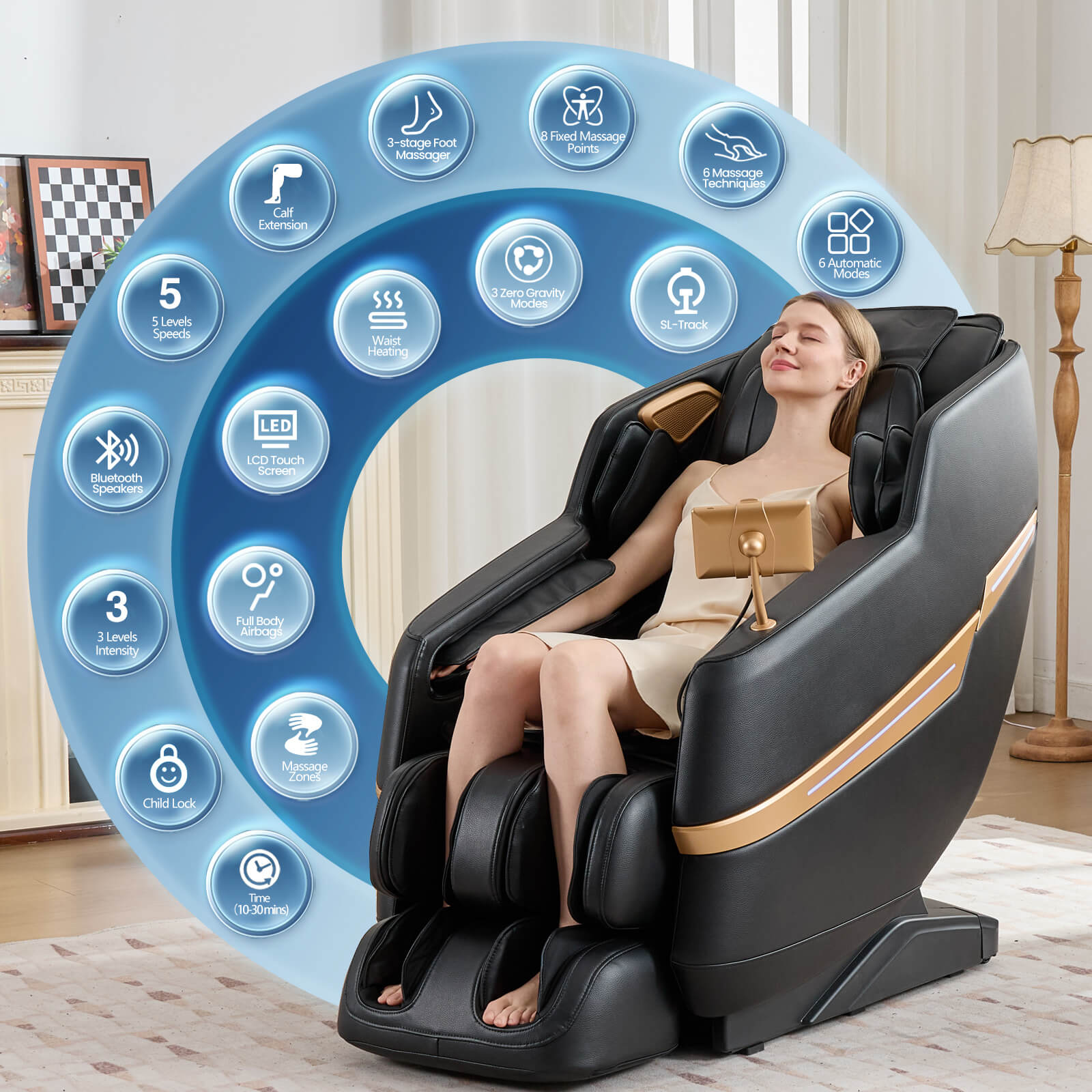20012 Zero Gravity Full Body Massage Chair,2026 Newest Version