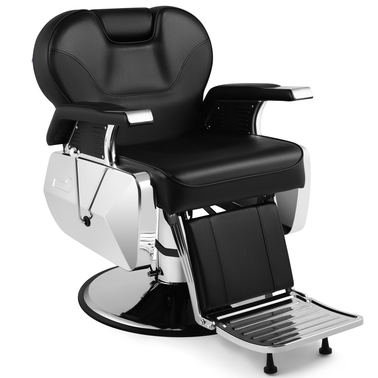 #5116 Silla de peluquero reclinable hidráulica para servicio pesado, roja