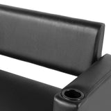 #1003 Office Reception Chairs Waiting Room Bench Guest Chairs Draped in PVC Leather, Leather Bench 60.6'' Conference Room Chairs with 2 Cup Holder Office Couch Stainless Steel Base Chair ASIN：B0C4PLXN31 Artist hand