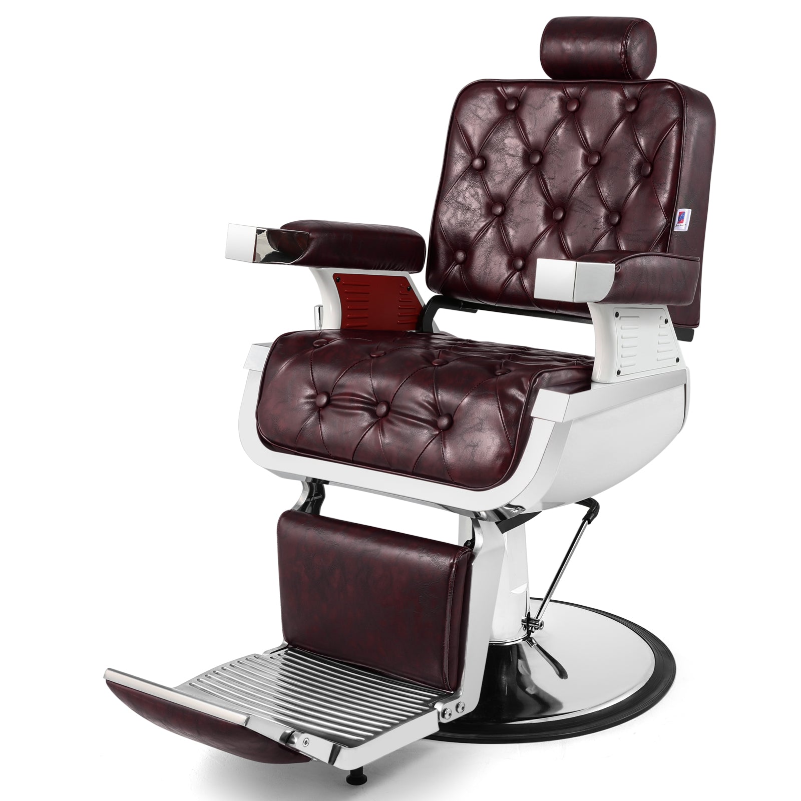 #5173 Silla de peluquero hidráulica reclinable de servicio pesado vintage (Borgoña)