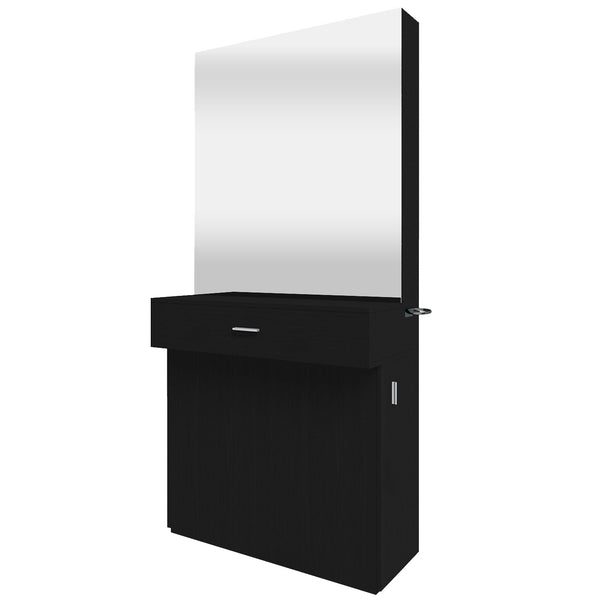 #11008 Wall Mount Salon Station Barber Stations Styling Station with Mirror Artist hand