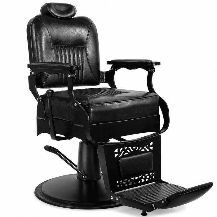 #5046 Silla de peluquero reclinable hidráulica de servicio pesado vintage