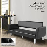 #1003 Office Reception Chairs Waiting Room Bench Guest Chairs Draped in PVC Leather, Leather Bench 60.6'' Conference Room Chairs with 2 Cup Holder Office Couch Stainless Steel Base Chair ASIN：B0C4PLXN31 Artist hand